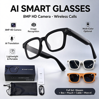 Lunettes Intelligentes V03 Pro AI avec Caméra Haute Définition 8MP, Reconnaissance d'Image IA, Traduction en Temps Réel, Lunettes Connectées Portables