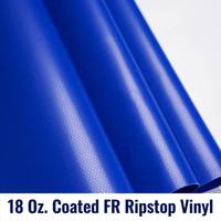 18 oz. Vinyle Ripstop FR enduit, traité anti-moisissure, traité anti-UV, conforme aux tests NFPA-701 FR, avec une texture douce et une surface mate lisse