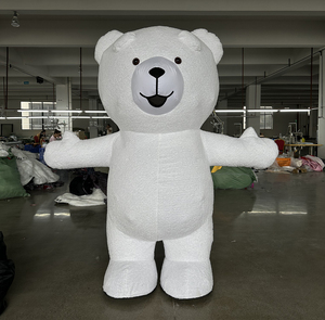 Costume de mascotte gonflable géant de haute qualité pour cosplay, <span class=keywords><strong>ours</strong></span> blanc et brun, 2m, 2.6m, 3m, costume de dessin animé gonflable <span class=keywords><strong>pas</strong></span> <span class=keywords><strong>cher</strong></span> - Product Image 1