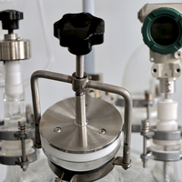 Réacteur autoclave de laboratoire en acier inoxydable avec tête en verre transparent, système de chauffage électrique pour synthèse chimique précise sous pression