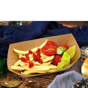 กล่องอาหารกระดาษคราฟท์แบบใช้แล้วทิ้ง กล่องอาหารกลางวันกระดาษสีน้ำตาลรักษ์โลก ถาดขนมเค้กกระดาษ ราคาโรงงาน แบบขายส่งและรับผลิตตามสั่ง - Product Image 4