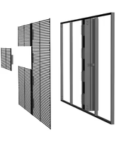 Rafraîchissement élevé P3.91 P7.8 intérieur vidéo HD publicité vidéo affichage LED verre écran LED Transparent