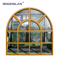 ROGENILAN, Proveedor Chino de Ventanas Fijas de Vidrio Templado Doble Curvo con Rejillas de Aluminio para Residencias