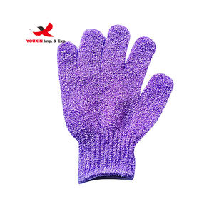 Gants de massage exfoliants corporels à cinq doigts en nylon durable, pour l'exfoliation du corps, à prix usine bas, pour achats groupés - Product Image 5