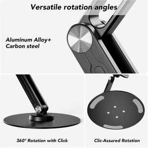 180 réglable 360 rotatif facile à utiliser en alliage d'aluminium <span class=keywords><strong>support</strong></span> de tablette <span class=keywords><strong>support</strong></span> de bureau magnétique pliable pour supports de <span class=keywords><strong>PC</strong></span> - Product Image 5