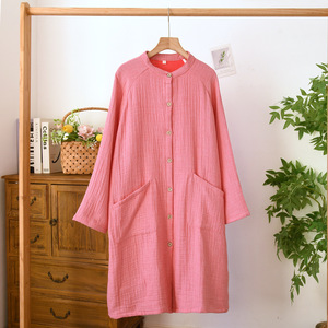 Camisón <span class=keywords><strong>de</strong></span> Alta Calidad, Talla Grande, 100% Algodón, con Botones, Manga 3/4, Holgado, con Bolsillos, Estilo Old Money para Mujer - Product Image 2