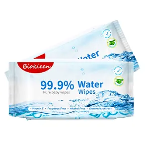 Biokleen Custom Private Label Disposable Natural Organic Sensitive Baby Wipe Biodegradable 99.9% Pure Water Wet Wipes for Baby