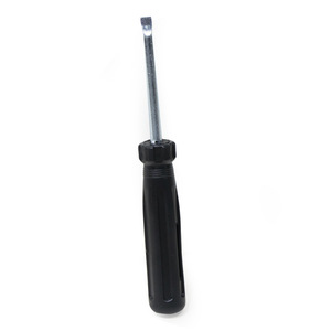 Tournevis à tête plate, embout à fente, manche en plastique, texture antidérapante, outil de bricolage, pièce individuelle - Product Image 1