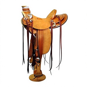 อานม้าหนังแท้ทำมือ ลายไม้ ยี่ห้อ BS International Race Saddle อานม้าแบบอังกฤษ คุณภาพดีที่สุดจากอินเดีย ขายดี - Product Image 3