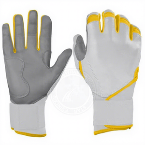 Guantes de Bateo de Béisbol de Cuero Antideslizantes Mudassar Sports con Cierre de Gancho y Bucle, Ecológicos, de Color Sólido, Estilo Deportivo, para Mano Derecha - Product Image 3