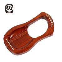Walter Factory Vente en gros Harpe lyre 7 cordes, Harpe lyre en bois massif acajou, harpe avec marteau d'accordage