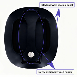 Gấp i-xử lý ổ khóa hộp công cụ hợp kim kẽm sơn tĩnh điện màu đen kéo chốt khóa - Product Image 2