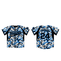 Maillot de Baseball 100% Polyester pour jeu, personnalisé, sublimation, boutons-up, chemise
