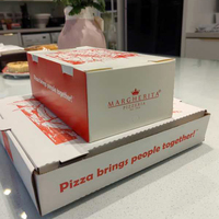 SP3159 Langlebiger Wellpappe-Karton im Amerikanischen Stil Faltbar für Maßgefertigte Kommerzielle Pizzeria Takeaway-Pizzabox