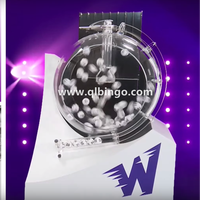 Machine de loterie haut de gamme personnalisée, machine de loterie bingo avec lumières LED pour les activités de divertissement et de loterie