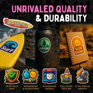 Tùy Chỉnh Không Thấm Nước Nhãn 1 Inch 12 Inch Bền Nhiệt Nhạy Cảm Cá Nhân Kinh Doanh Logo Sticker Sản Phẩm Nhãn Nhỏ Lớn - Product Image 2