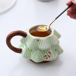 <span class=keywords><strong>Taza</strong></span> de Árbol de Navidad con Tapa, Kit de Manualidades para Pintar <span class=keywords><strong>tu</strong></span> Propia <span class=keywords><strong>Taza</strong></span>, <span class=keywords><strong>Taza</strong></span> Festiva Navideña para Café o Té - Product Image 3