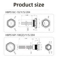 Boutons-poussoirs piézoélectriques étanches IP68 à surface concave, non éclairés, momentanés, 16 mm, pour environnements humides