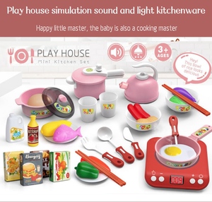 34 Uds Cocina de Inducción de simulación electrodomésticos utensilios de cocina papel plástico suave juego Wonder Cocina eléctrica juego Juguetes - Product Image 2