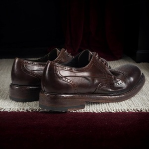 Chaussures habillées pour hommes en cuir véritable faites à la main, originales, de créateur, avec lacets, cousues en Italie, pointues, imperméables, collection Premium 2025 - Product Image 2