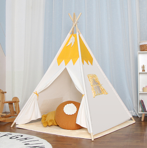 Maibeibi Tente d'intérieur en toile de coton pour bébé, <span class=keywords><strong>tipi</strong></span>, cabane de jeu pour garçons et filles, tente indienne pour enfants - Product Image 6