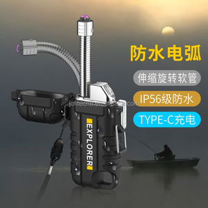 ไฟแช็คไฟฟ้ากันน้ำแบบไม่มีเปลวไฟ ไฟแช็คพลาสม่าแบบอาร์คเดี่ยว ชาร์จ USB ได้ ทนลม เหมาะสำหรับตั้งแคมป์กลางแจ้ง - Product Image 2