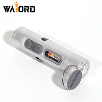 Lampe torche portable EDC WAIORD, mini lampe LED 500 lumens, design magnétique, rechargeable, alliage d'aluminium, USB, IP65, camping, réglable