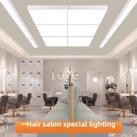 Plafonnier ultra-fin à base en fer, CRI 90 élevé, sans ombre, pour salon de coiffure, boutique de coiffure et salle de diffusion en direct