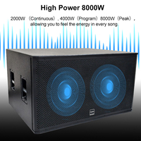 Haut-parleur professionnel INSIGAI double 18 pouces 4 ohms, basses 8000W 4000W 2000W, double aimant, subwoofer double 18 pouces