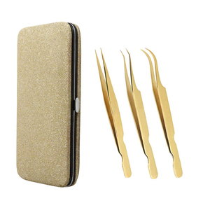 Pince à cils à prix de gros, personnalisable avec marque privée, pince à cils droite à pointe en fibre pour volume, en vente - Product Image 3