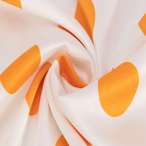 Custom design di trasferimento di calore di stampa di raso dello spandex della signora tessuto del vestito