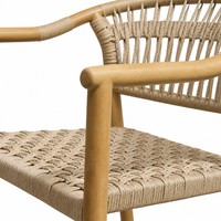 Chaise de bistrot moderne en rotin tressé imperméable pour patio, cour et parc