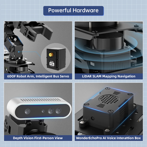 Chipboard hiwonder landerpi robot xe Raspberry Pi với ai tầm nhìn cánh tay robot, hỗ trợ ros2, mô hình ai lớn (chatgpt) - Product Image 2