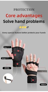 Protection de poignet et de paume pour l'entraînement de musculation, le fitness, le sport, la musculation, la gym, le VTT, le cyclisme pour hommes et femmes - Product Image 4