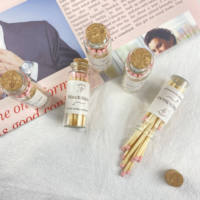 Allumettes de sécurité en bois écologiques en gros, accessoire de luxe pour bougies d'aromathérapie et décoration intérieure, pot en verre imprimé pour cadeaux de mariage