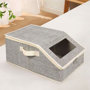 Clear PVC Non-woven Fabric Rectangular Hat Storage <b>Box</b> Holds up to 24 Caps Custom Size - Product Image 4