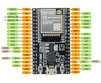 Modul Papan Pengembangan ESP32 CP2102 Antarmuka USB Tipe-C WIFI untuk ESP-32U 32D Nirkabel Merek Lain Terintegrasi
