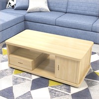 Table basse de salon en pin massif, design modulaire, solution de rangement pour petits espaces, simple, élégante et créative