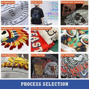Sudadera de cuello redondo personalizada Unisex, Jersey de algodón grueso con estampado de soplo Vintage, sudadera bordada lavada para otoño - Product Image 6