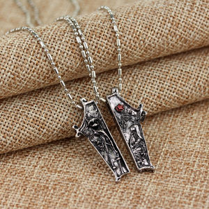 Collana Gotica Nightmare Before Christmas con Ciondolo Jack e Sally, Gioielli alla Moda per Coppie, Regalo <span class=keywords><strong>di</strong></span> <span class=keywords><strong>San</strong></span> <span class=keywords><strong>Valentino</strong></span> - Product Image 1