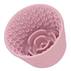 Mangeoire lente pour chien de qualité alimentaire fleur de silicone petit tapis à lécher pour animal de compagnie <span class=keywords><strong>Lickimat</strong></span> avec aspiration - Product Image 1