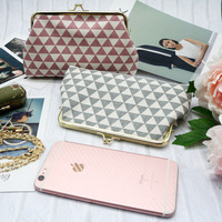 Dompet Wanita Kantung Koin Ponsel Logo Kustom Tas Kosmetik Kunci Tas Genggam Dompet Koin Gesper Penutup Jepret Tas Tangan Selempang