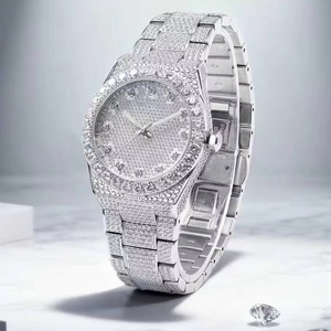 Relojes de moda y negocios para hombre y mujer, con incrustaciones completas de moissanita, mecánicos, con diamantes negros, que pasan la prueba del diamante, venta al por mayor. - Product Image 2