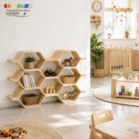 Meubles Montessori modernes en bois pour l'école maternelle, armoire de rangement à plusieurs niveaux pour la maternelle et la garderie