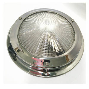 Luz de Techo LED Redonda de 12V y 4 Pulgadas con Cubierta de Acero Inoxidable para Uso Marino, Interior y en Yates - Product Image 1