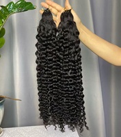 Extensions de cheveux humains vierges brésiliens bruts, super double drawn, qualité supérieure, brillants et doux, bouclés birmanes, pour crochet, effet plumes