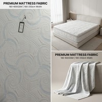 Tissu de matelas jacquard bleu clair à motifs tourbillonnants 180-600GSM |   Tissu pour matelas Cool Touch pour berceau et lit
