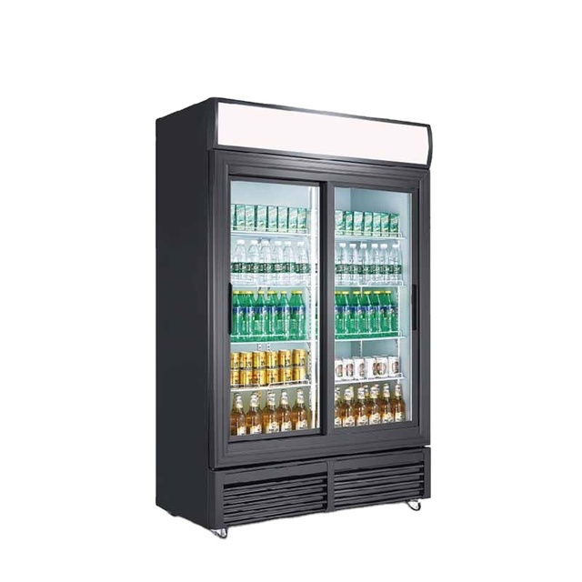 Hot Sale SUMYO Commercial Supermarket Display Freezer Showcase Fridge Vertical Upright 2 Glass Doors Single-Temperature
