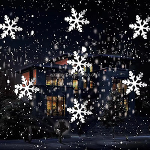 Outdoor Waterproof Plastic String <b>Lights</b> IP65 Rating Projection Snowflakes Lamp for Lawn Garden Christmas Storm Decorations - Product Image 2
