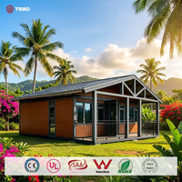 Rumah Kontainer Expandable 20ft Casa Container Modular Rumah Prefab 2 Kamar Tidur Desain Tropis Berventilasi Pengiriman Cepat
